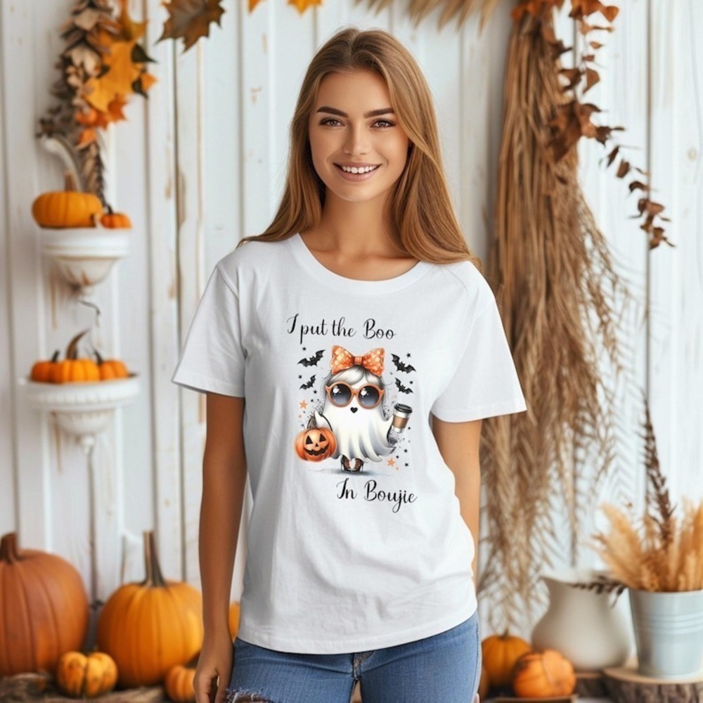 I Put The Boo In Boujie T-shirt Ghost Shirt Halloween Fun Shirt
